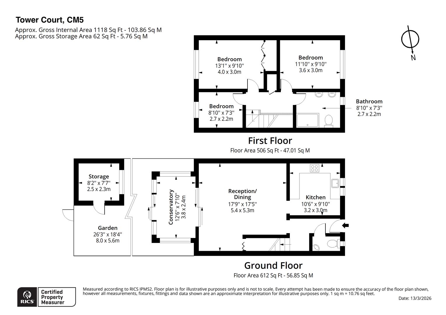4, Tower Court, Ongar floorplan