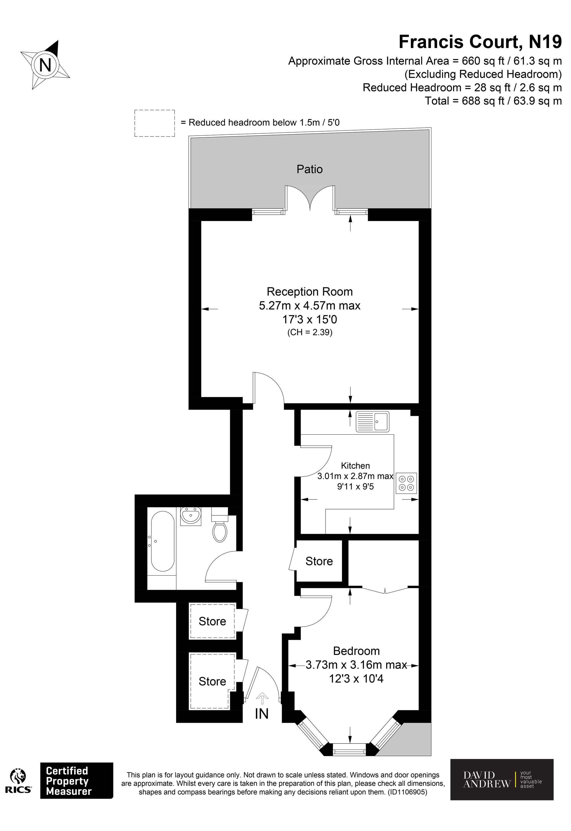 Flat 3, 7 Grenville Road, London, London floorplan