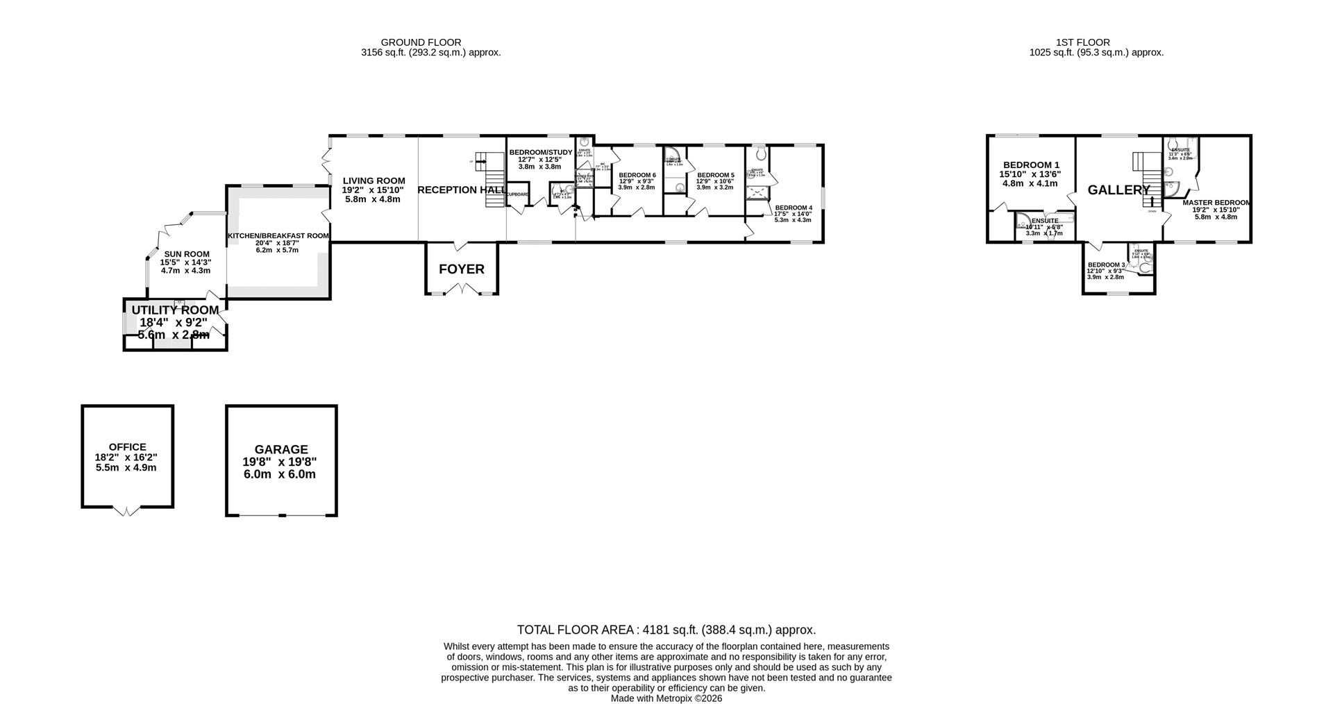 Crann Dara, East Flexford Lane, Guildford floorplan
