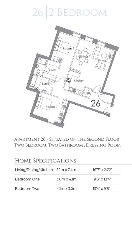 Apartment 26 Brewers Quay, 26, Brewers Quay, Weymouth floorplan