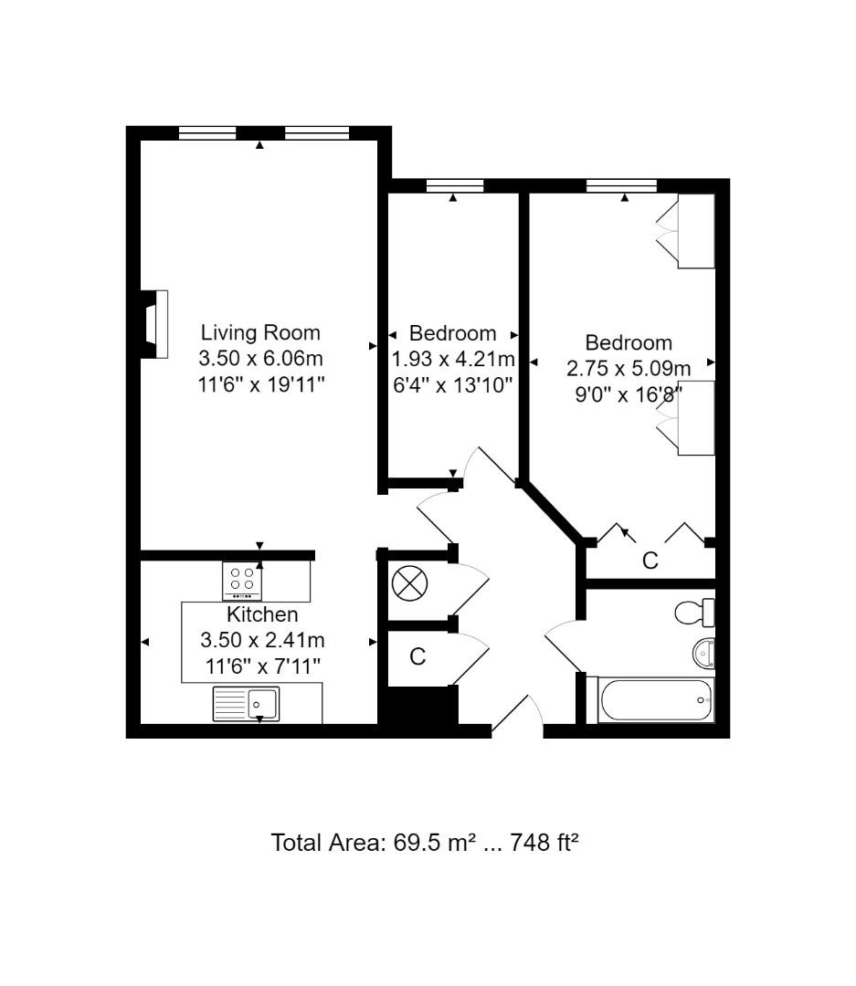 31 Lister Court, Cunliffe Road, Ilkley floorplan