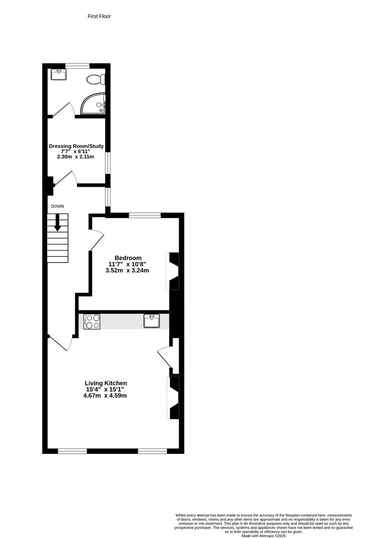 Top Floor Flat, 16c, Acomb Road, York floorplan