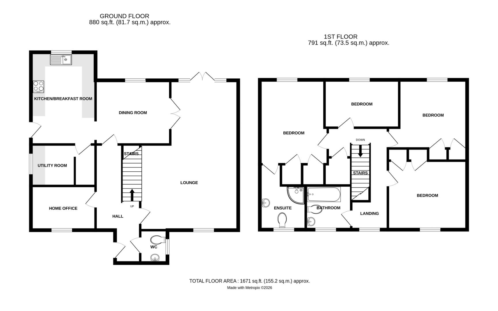 4, Squires Mead, Braintree floorplan