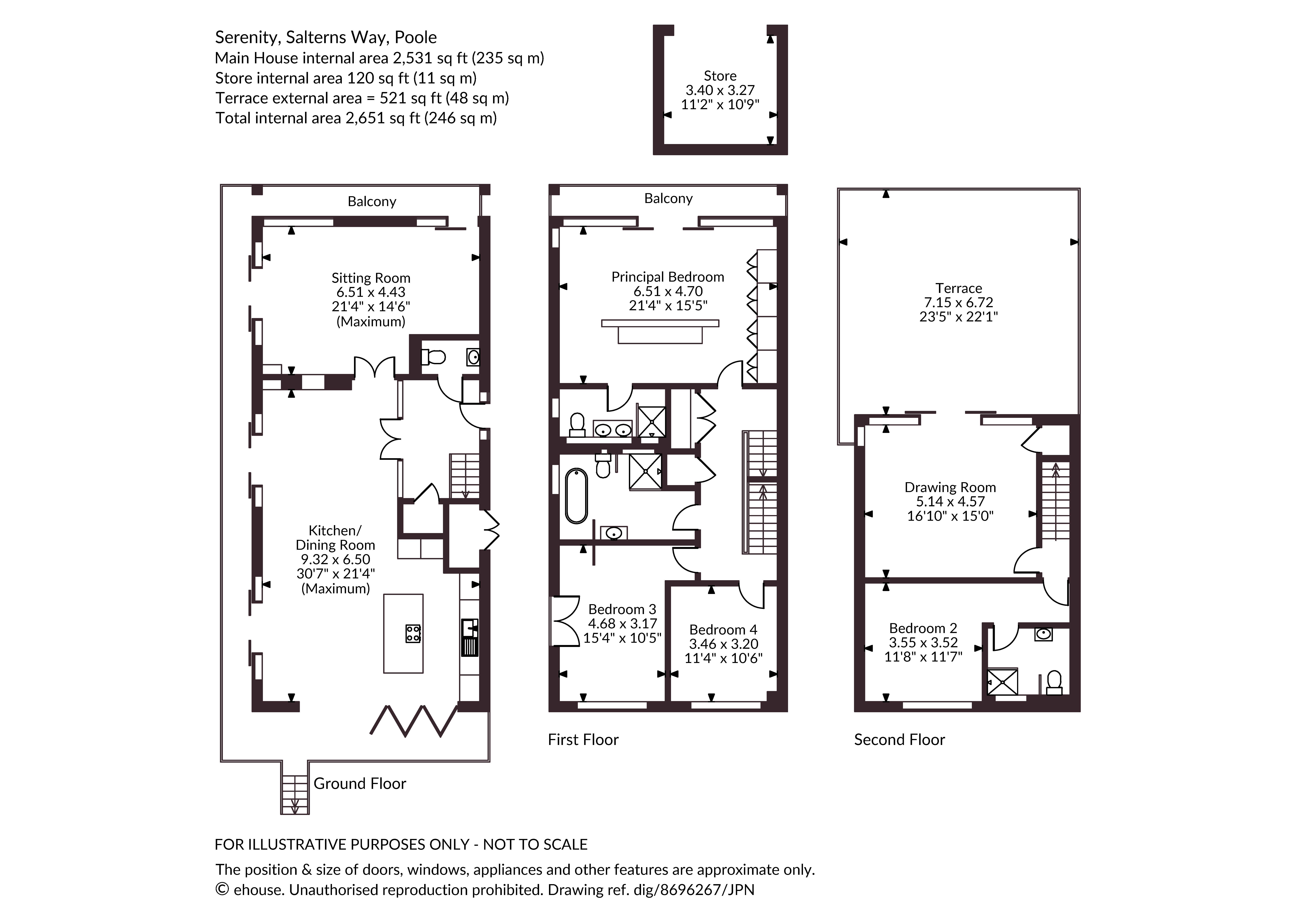 Serenity,, Salterns Way, Poole floorplan