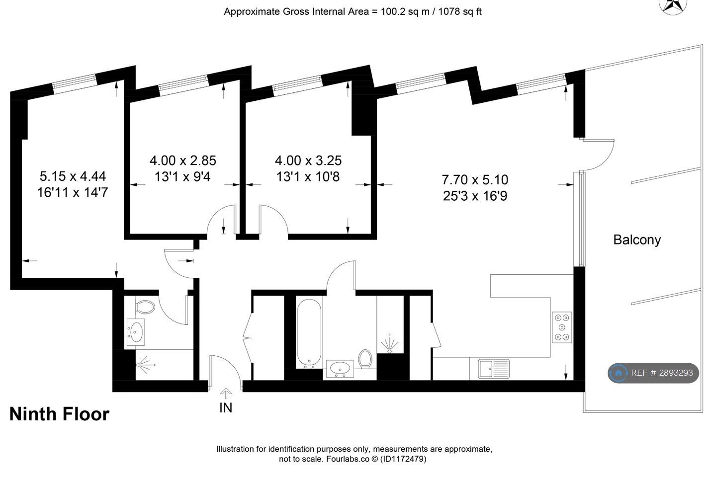 Apartment, Foundry House Lockington Road, London floorplan
