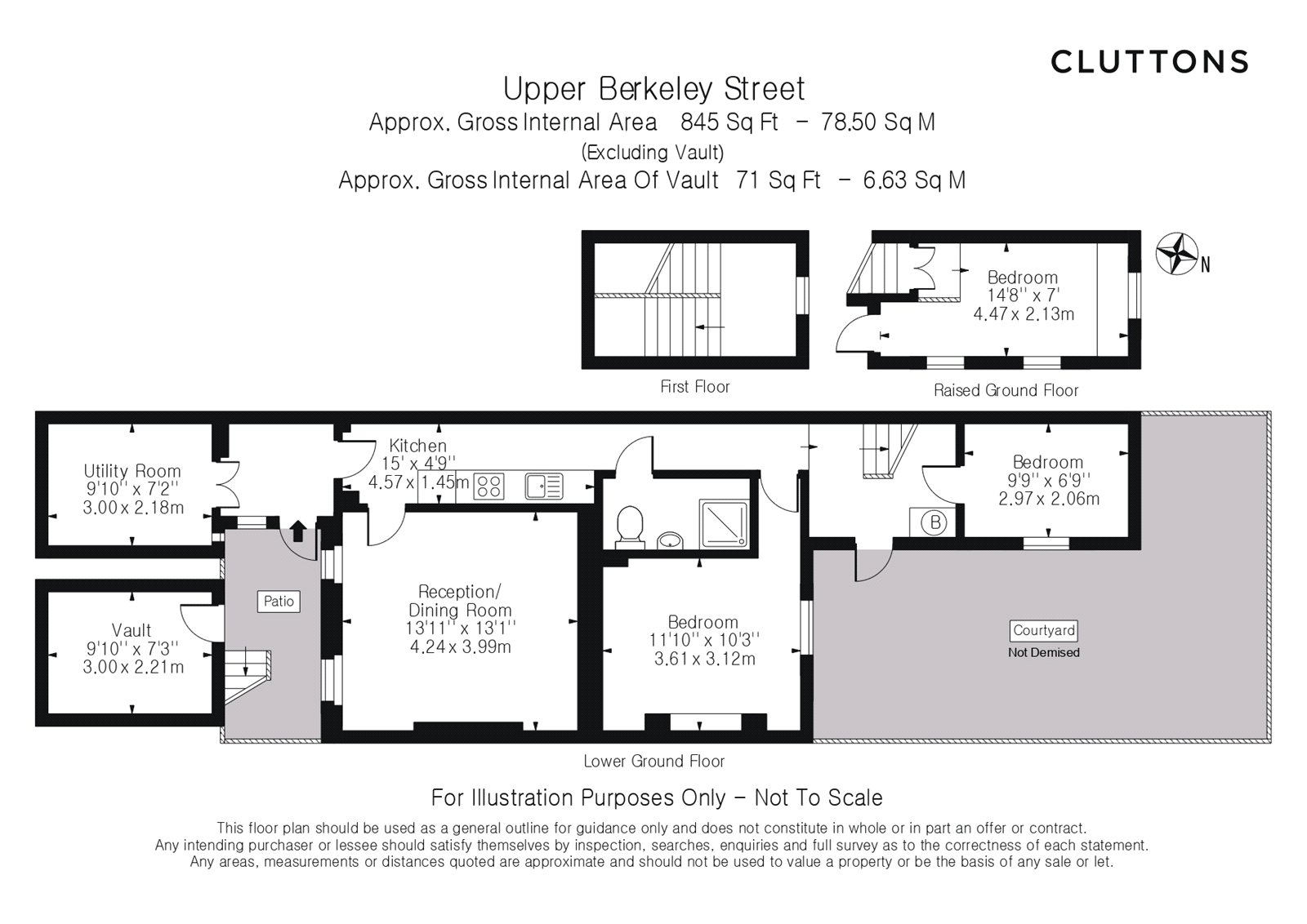 Flat 1, 30, Upper Berkeley Street, London floorplan