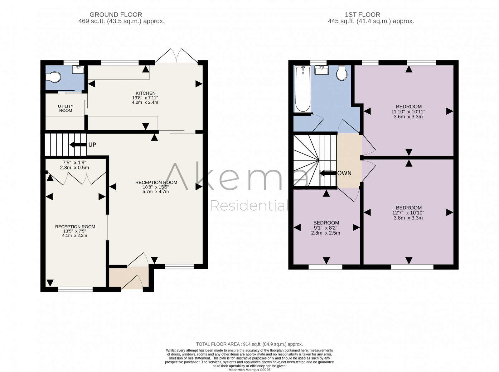 17, Hunters Close, Tring floorplan