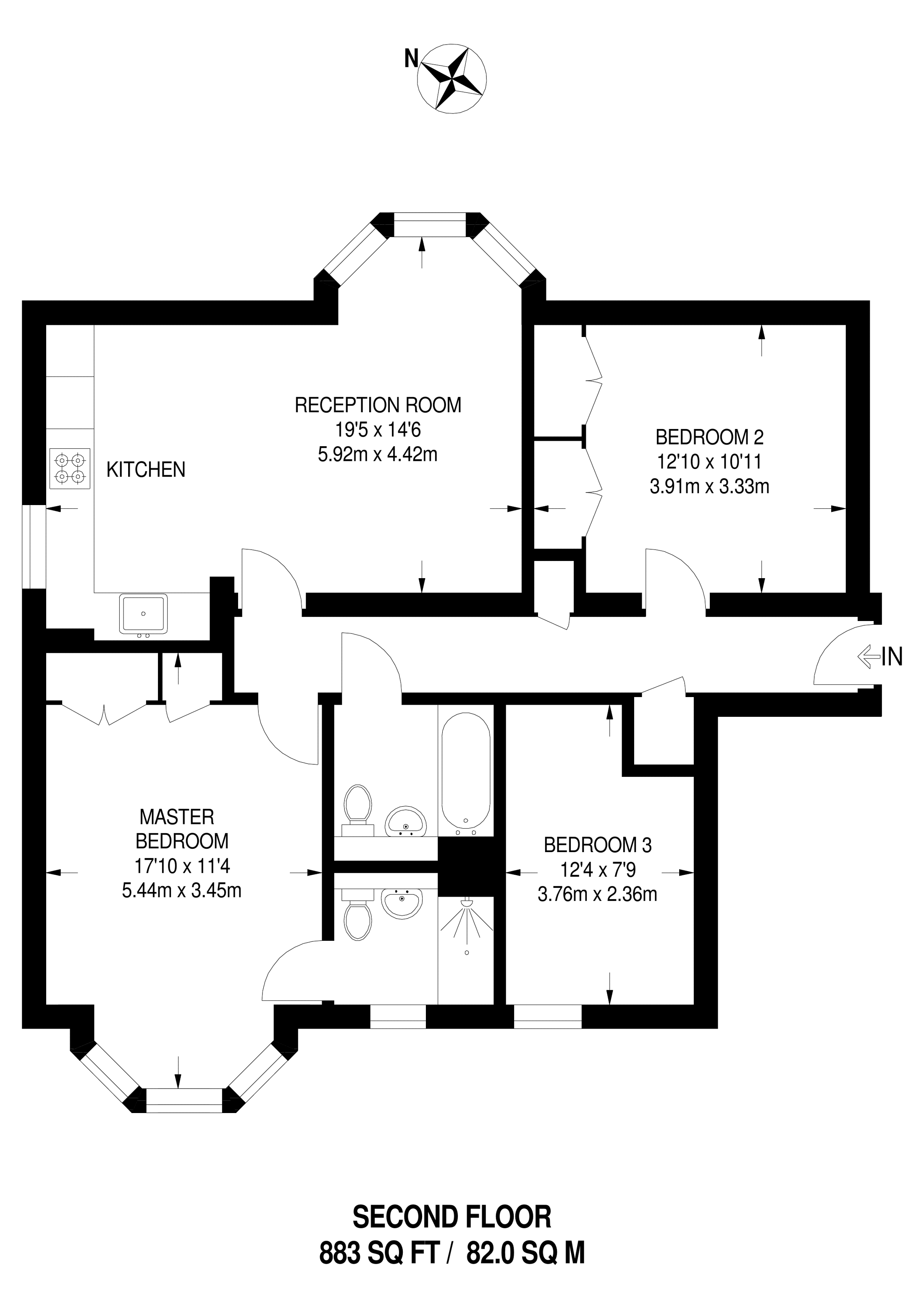 3 Bedrooms Flat to rent in Caledonian Square, Camden NW1