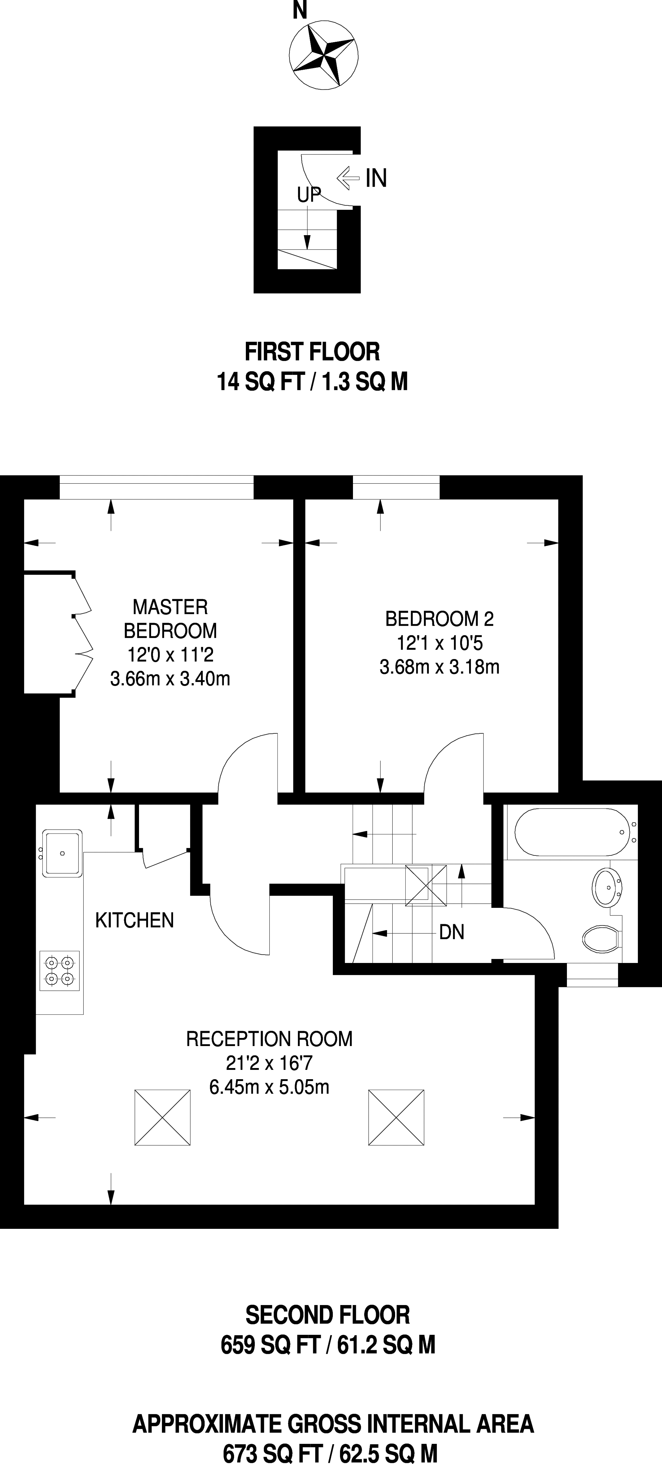 2 Bedrooms Flat to rent in Finsbury Park Road, Finsbury Park N4