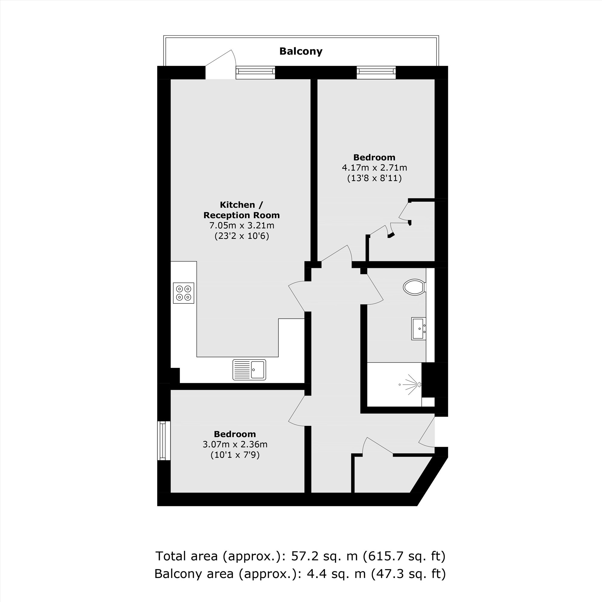 Flat 25, Gaumont House, 93, Marmont Road, London floorplan