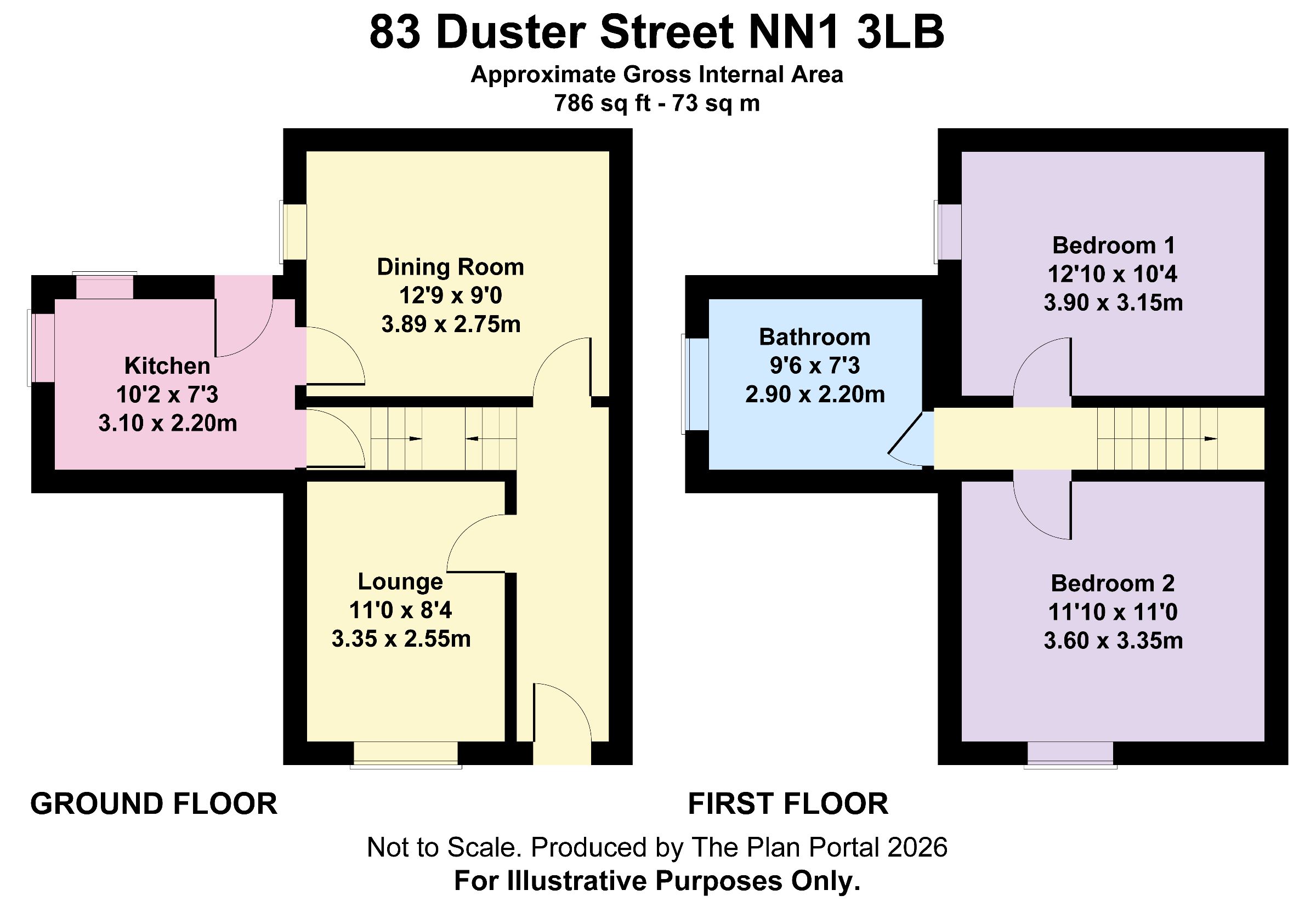 83 Dunster Street, Northampton floorplan