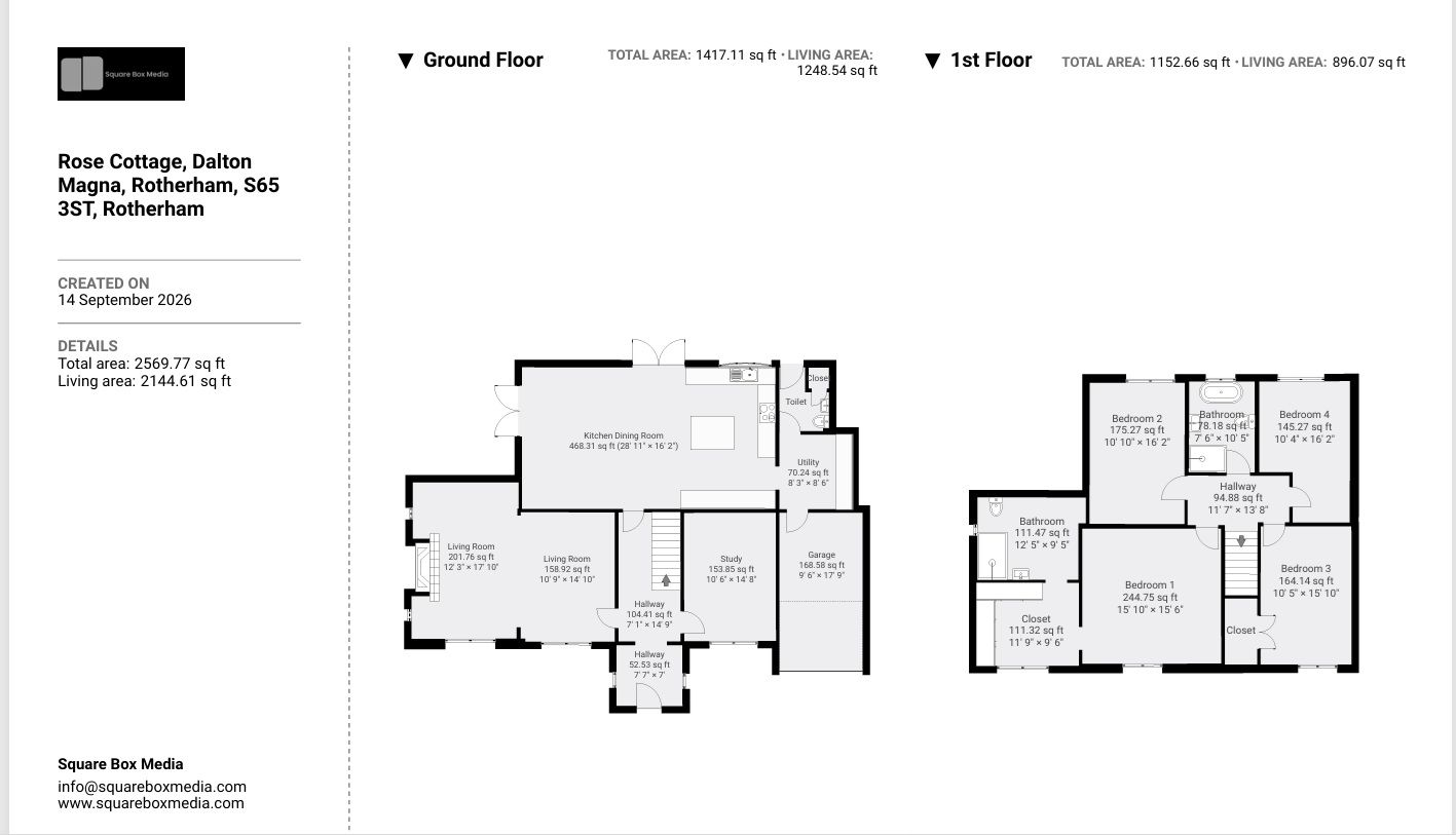 Rose Cottage, Rotherham floorplan