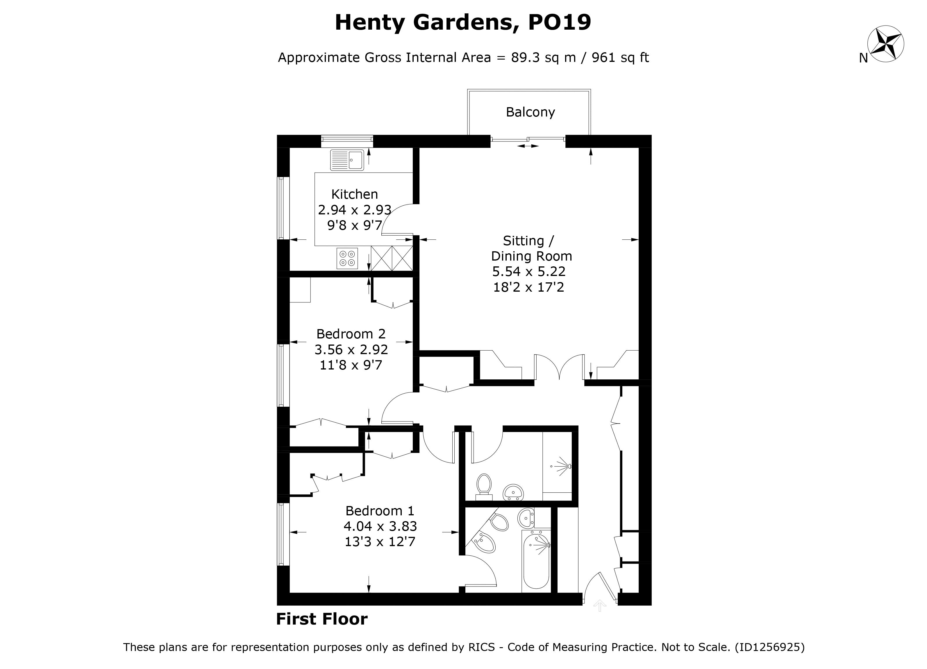 6, Henty Gardens, Chichester floorplan