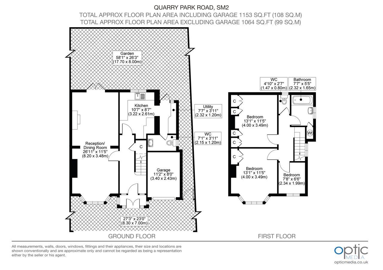 98, Quarry Park Road, Cheam floorplan
