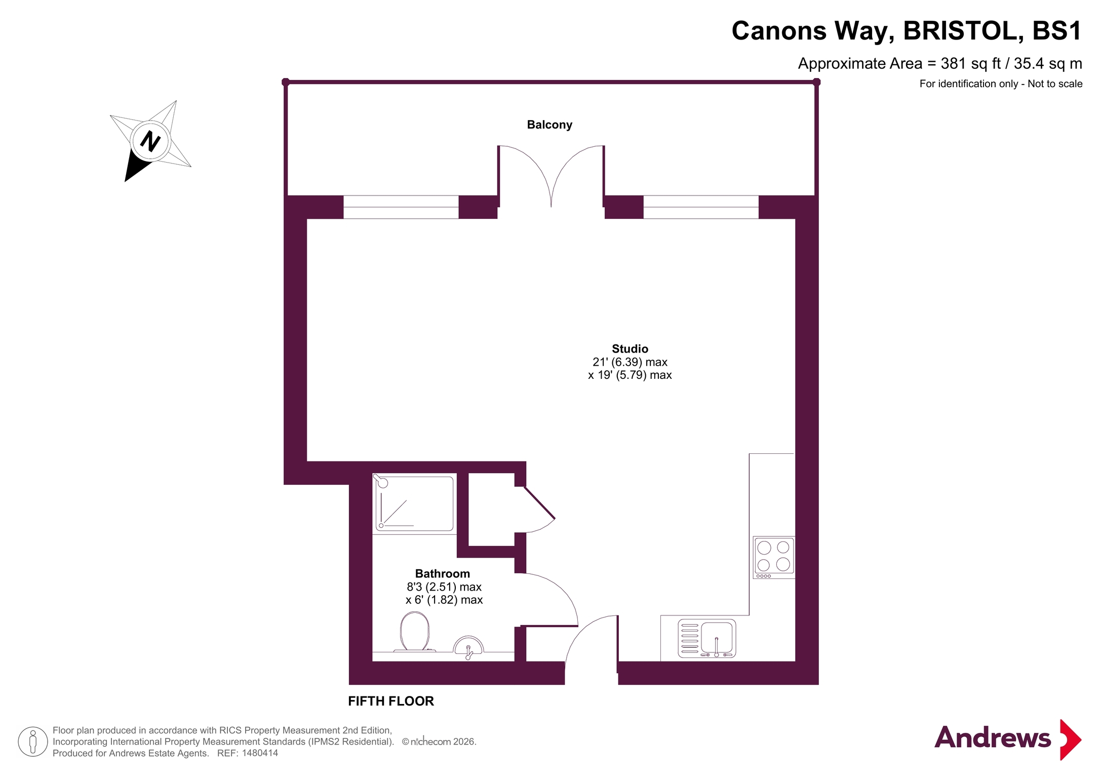 36, Balmoral House, Bristol floorplan