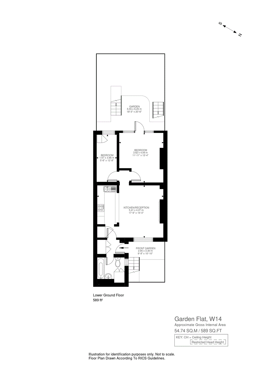 55, Avonmore Road, London floorplan