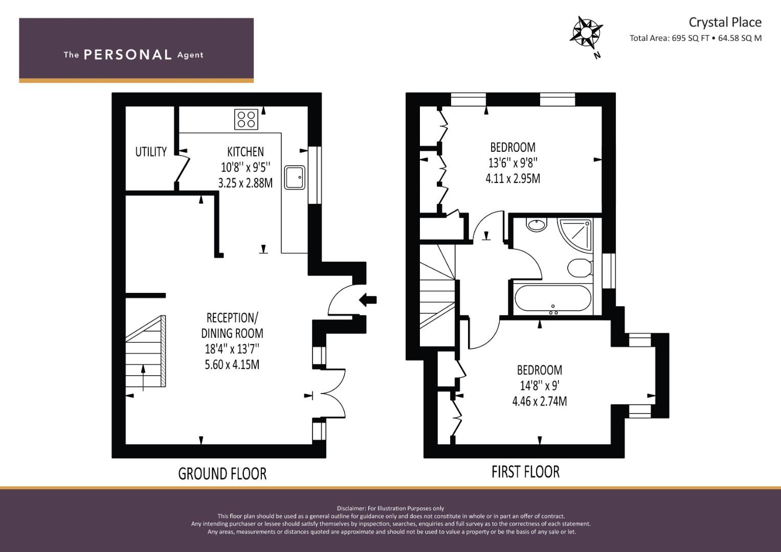 4, Crystal Place, Worcester Park floorplan