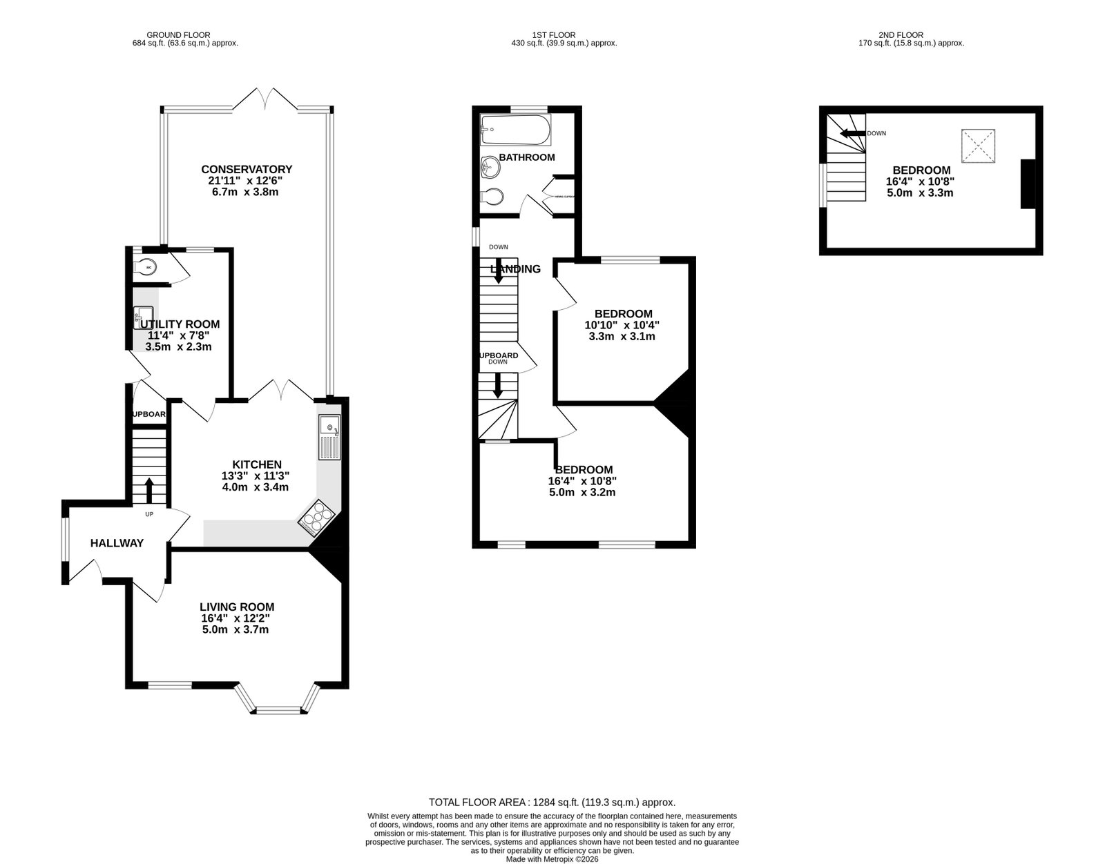 10, Elm Grove, Minehead floorplan