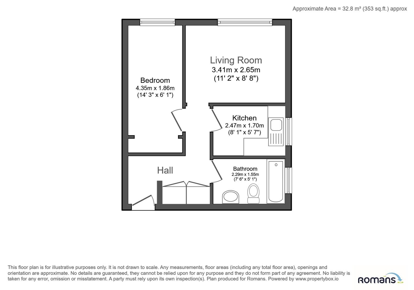 55, Bartons Way, Farnborough floorplan
