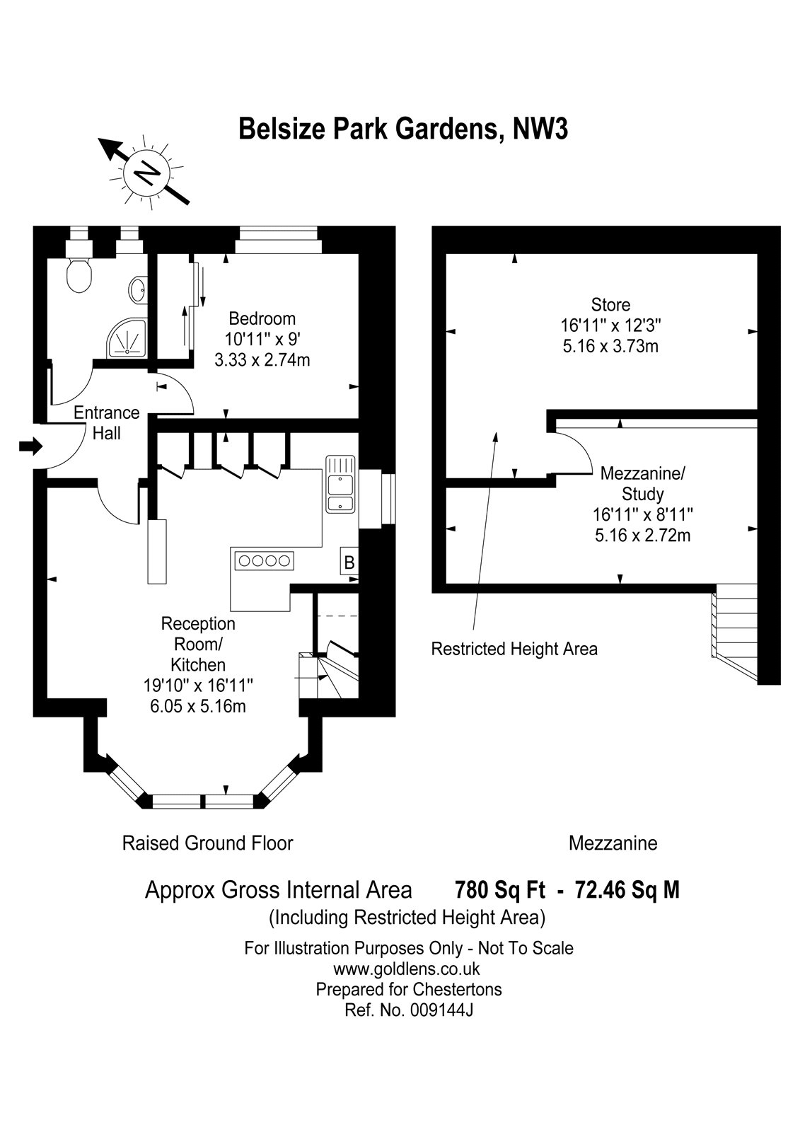 1 Bedrooms Flat to rent in Belsize Park Gardens, Belsize Park, London NW3