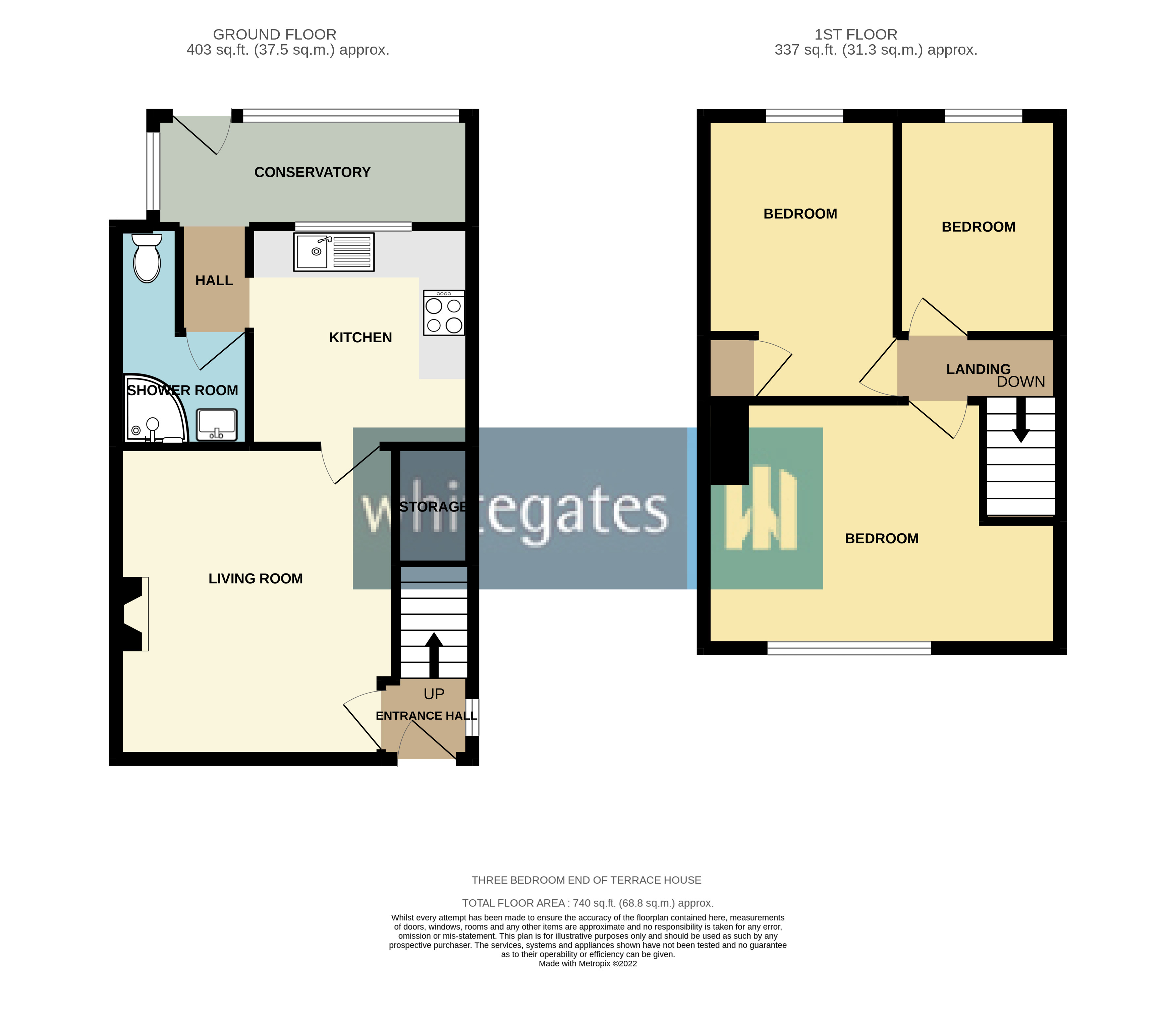 Tom Wood Ash Lane, Upton, Pontefract, West Yorkshire WF9, 3 bedroom end