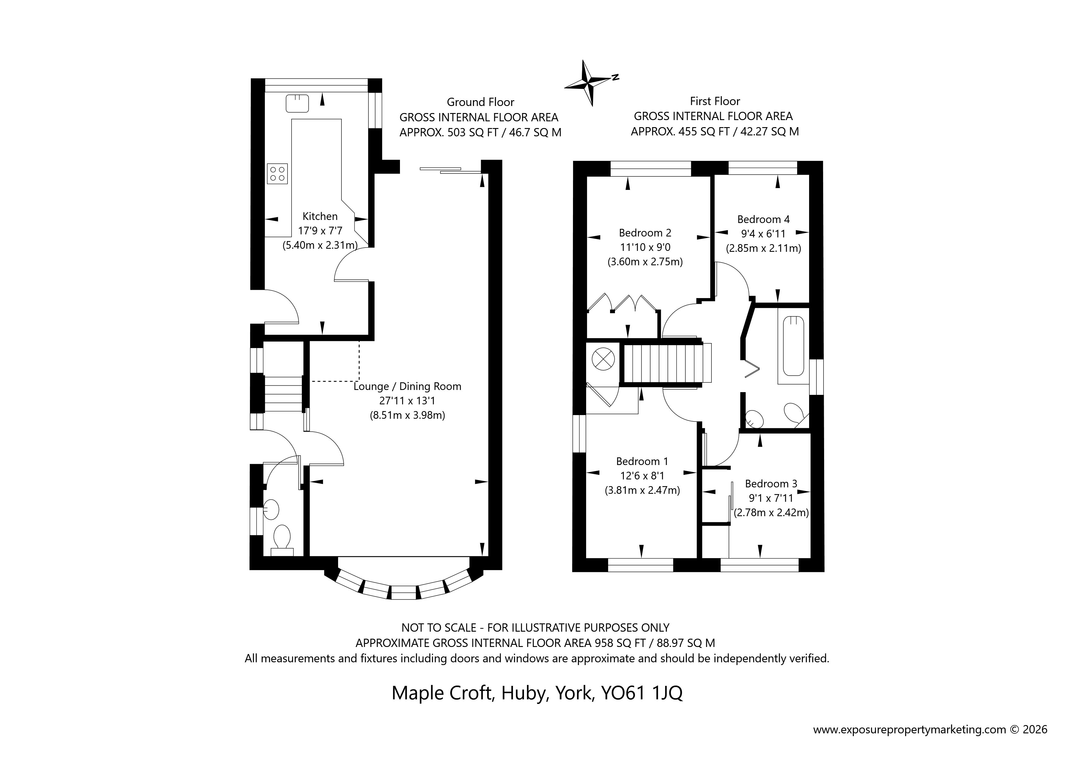 16, Maple Croft, York floorplan