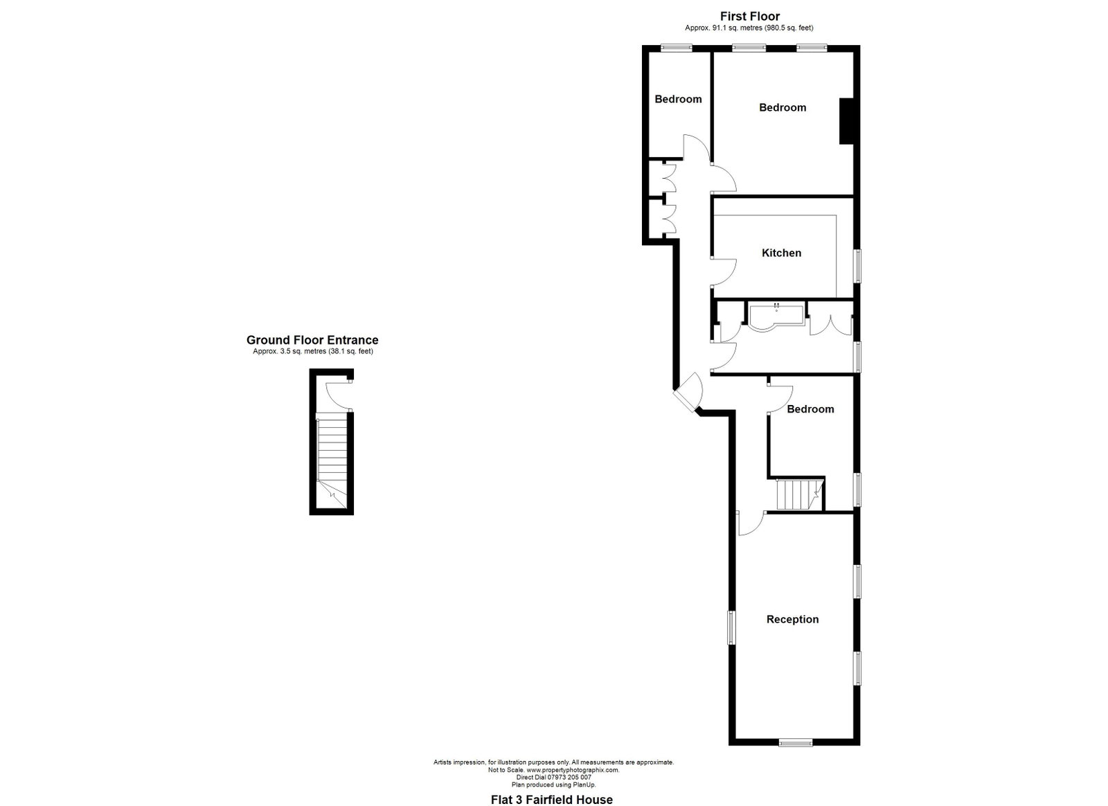 Fairfield House,Flat 3, Old St. Martins Road, Oswestry floorplan