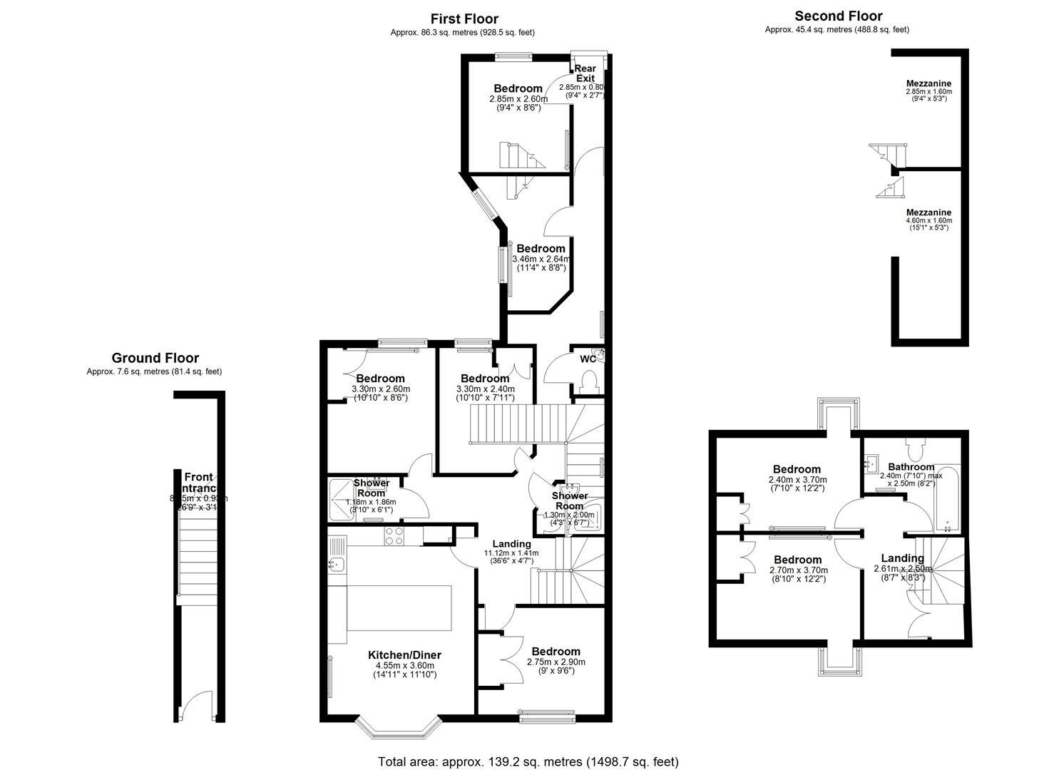 Shortridge Terrace, Newcastle upon Tyne floorplan