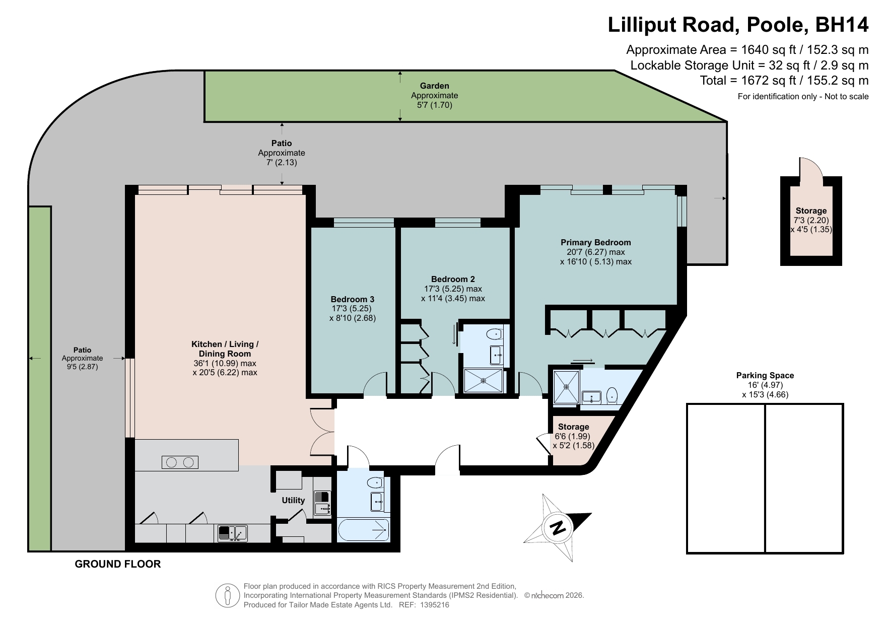 Flat 2, 78, Crosstrees, Poole floorplan
