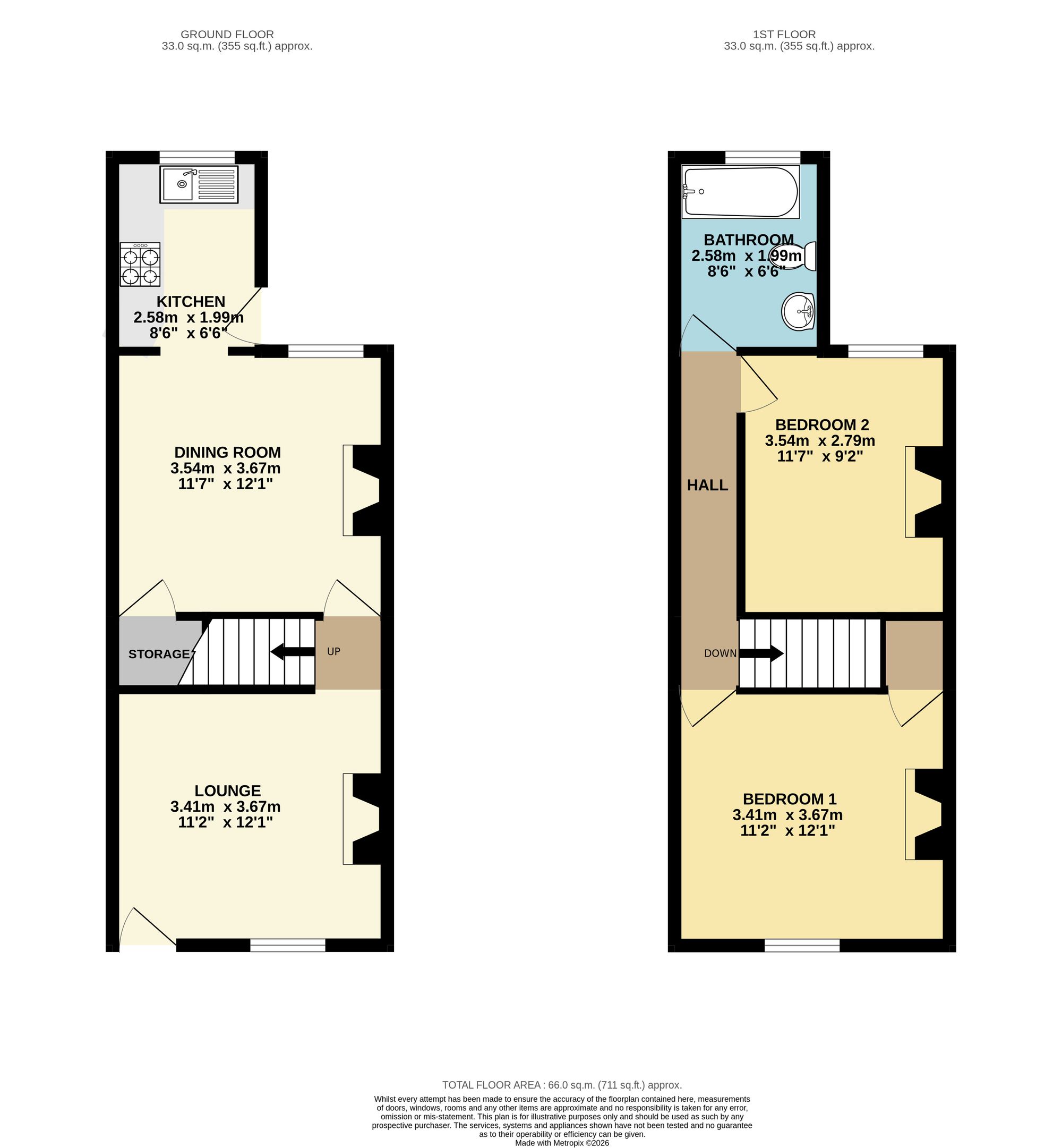 7 Victoria Avenue, Chesterfield floorplan