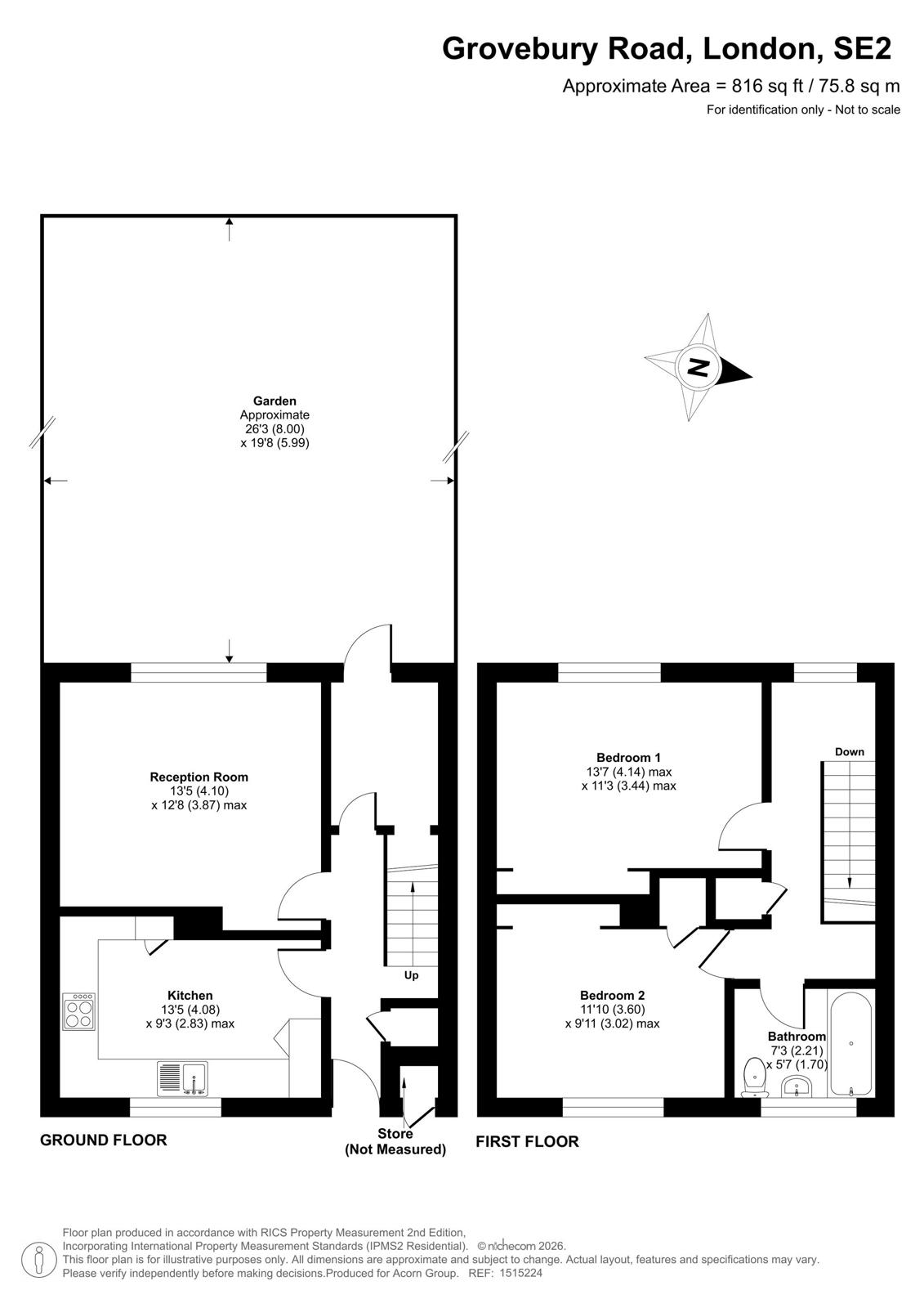 55, Grovebury Road, London floorplan