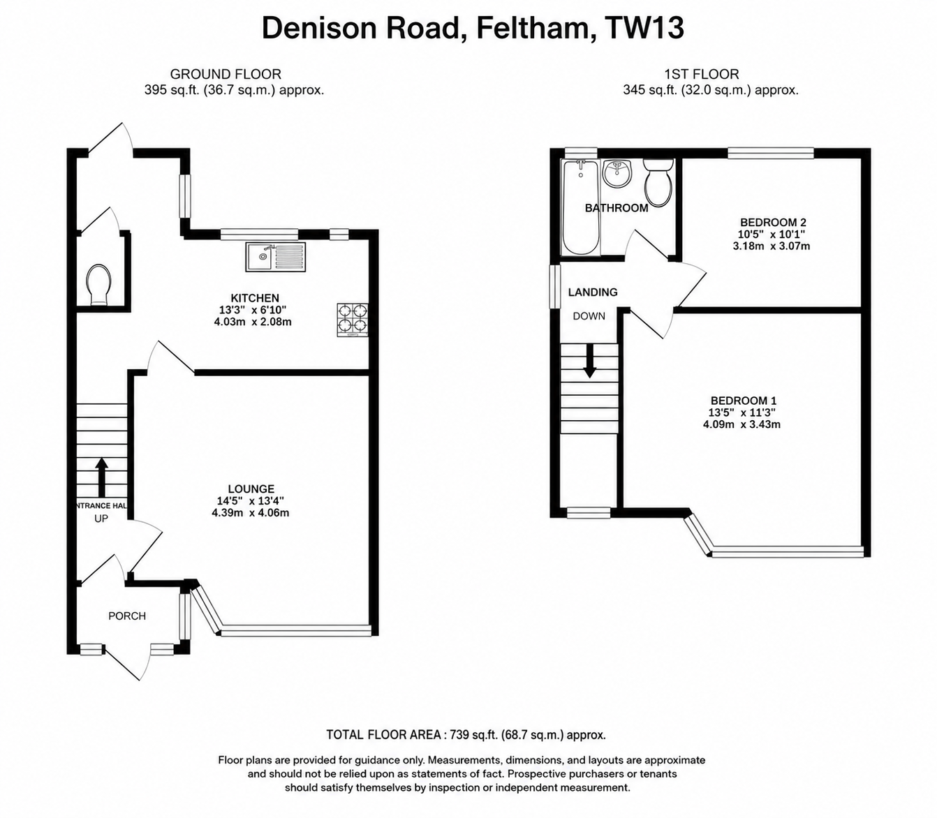 32, Denison Road, Feltham floorplan