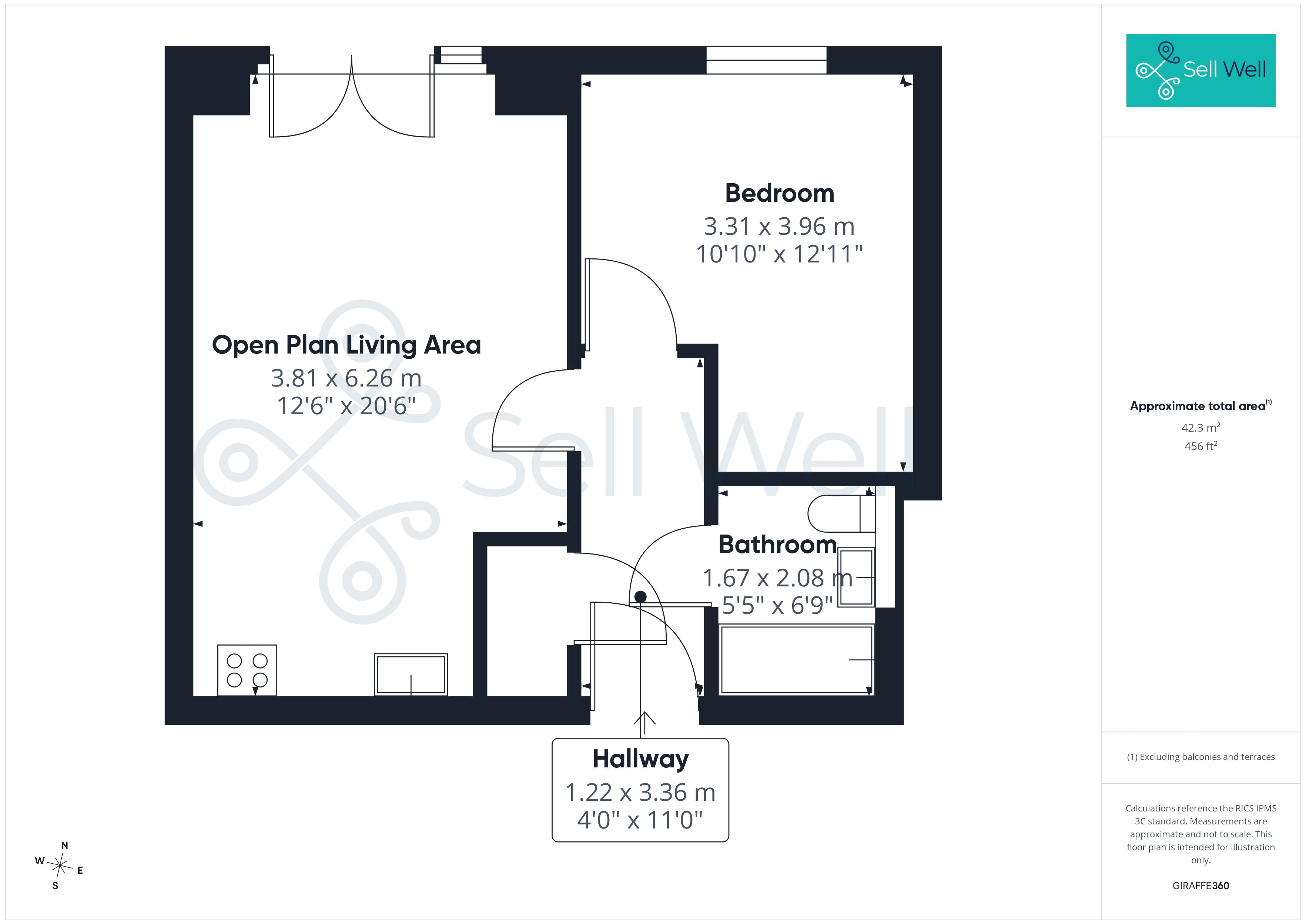C 4.11, Block C, Wilburn Basin Ordsall Lane, Salford floorplan