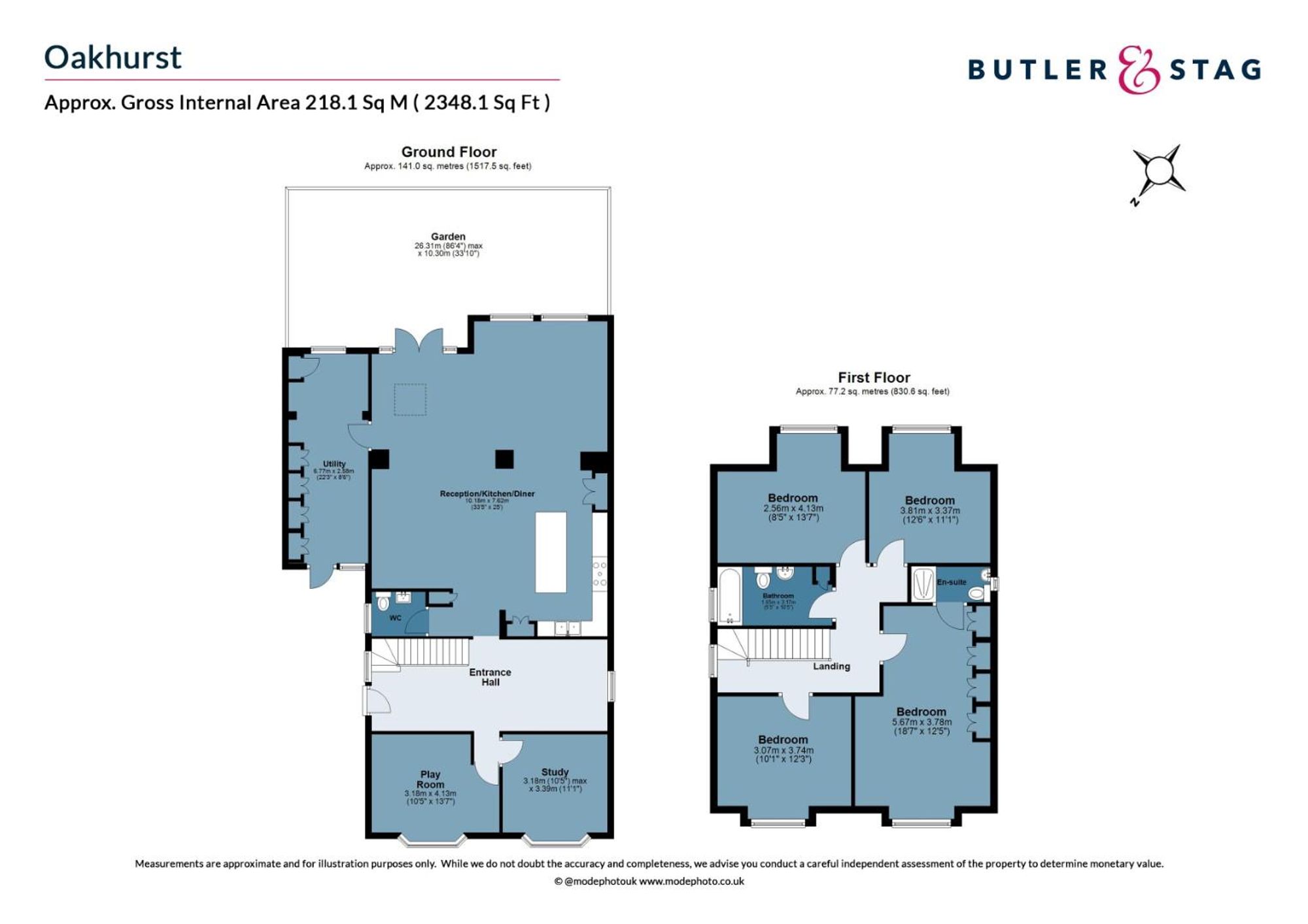 Oakhurst, Loughton Lane, Theydon Bois floorplan