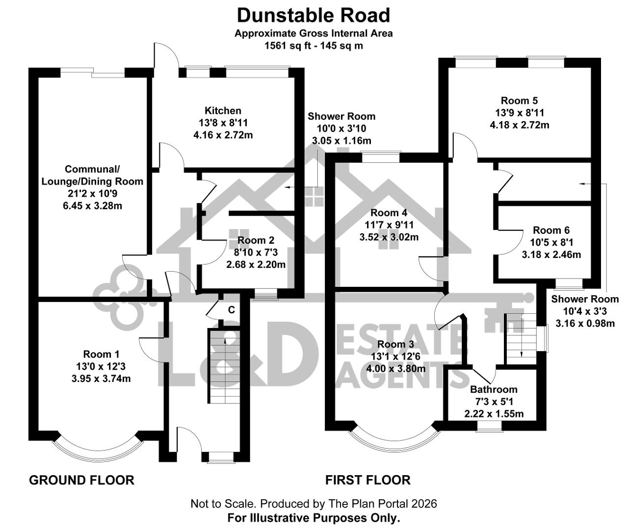 525, Dunstable Road, Luton floorplan
