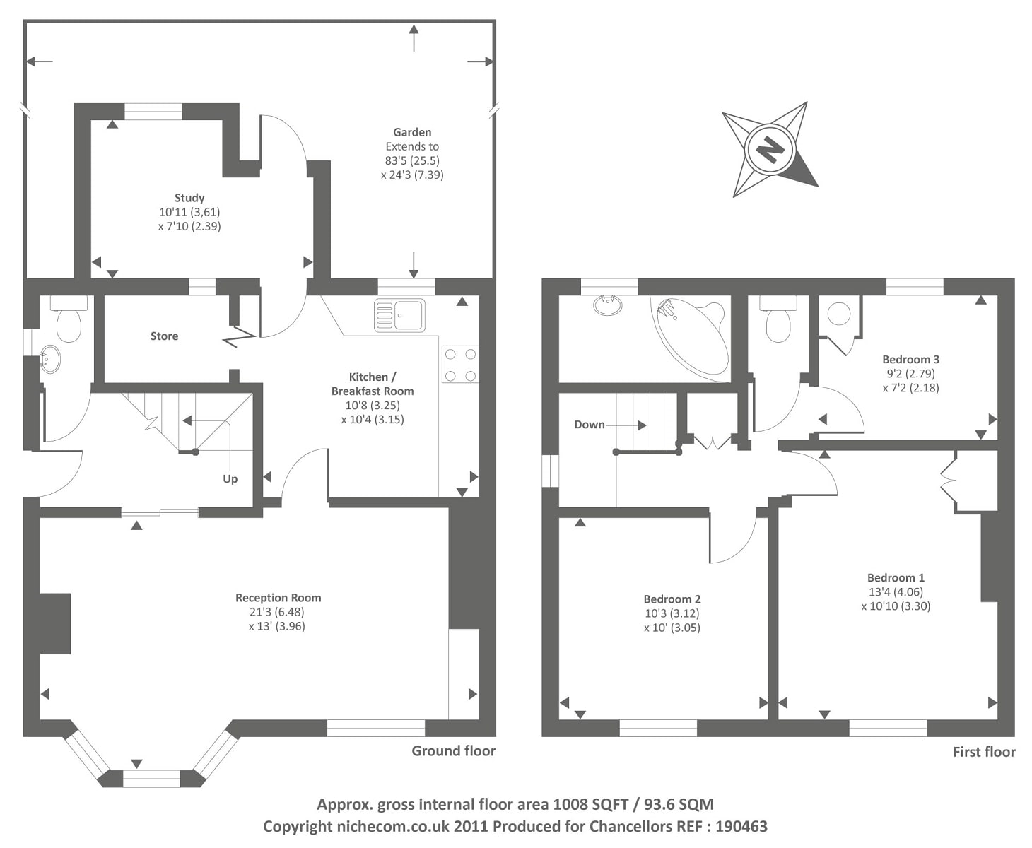 67, Dene Road, Oxford floorplan