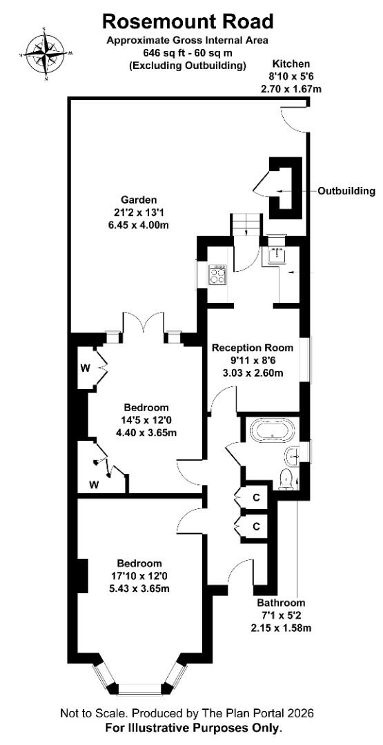 13, Rosemount Road, London floorplan