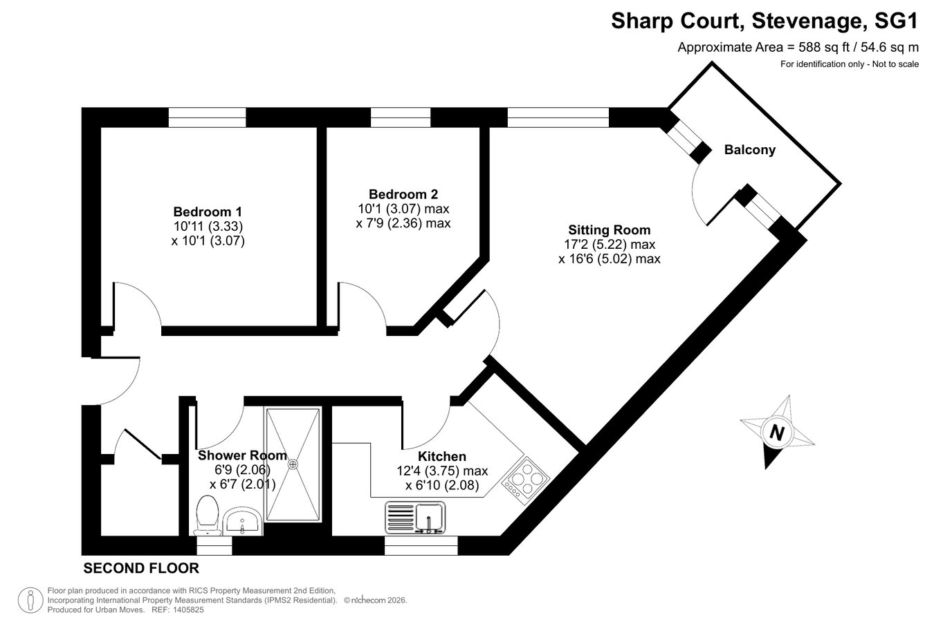 Flat Fourteen, Sharp Court, Stevenage floorplan