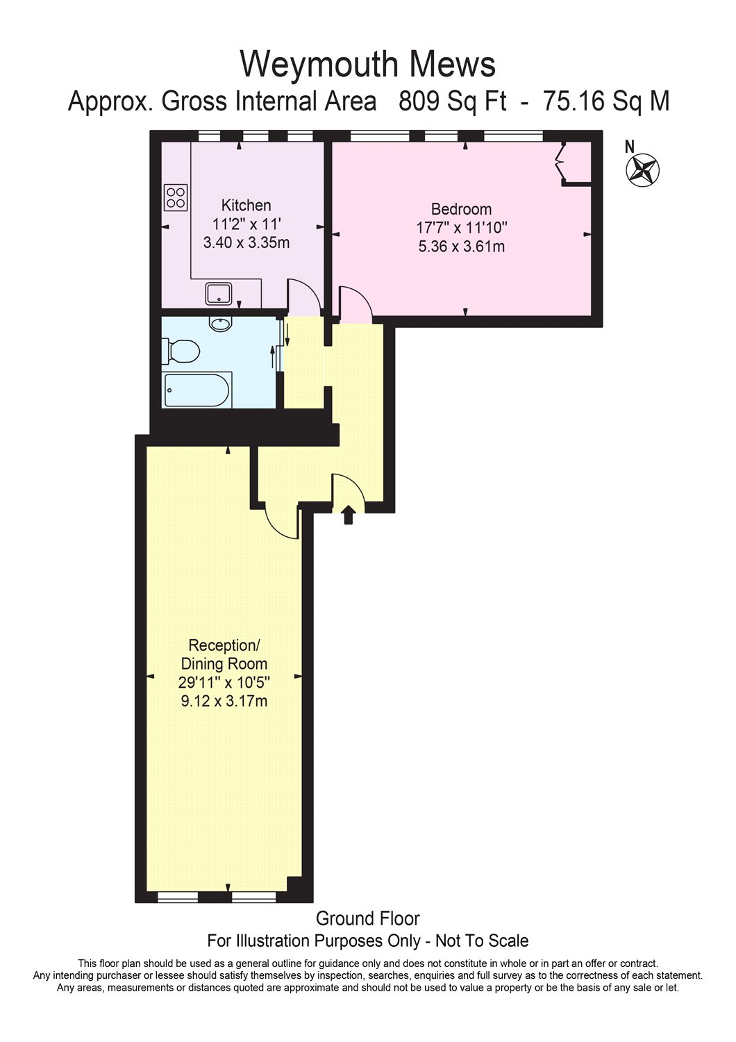 1 Bedrooms Flat to rent in Weymouth Mews, Marylebone, London W1G