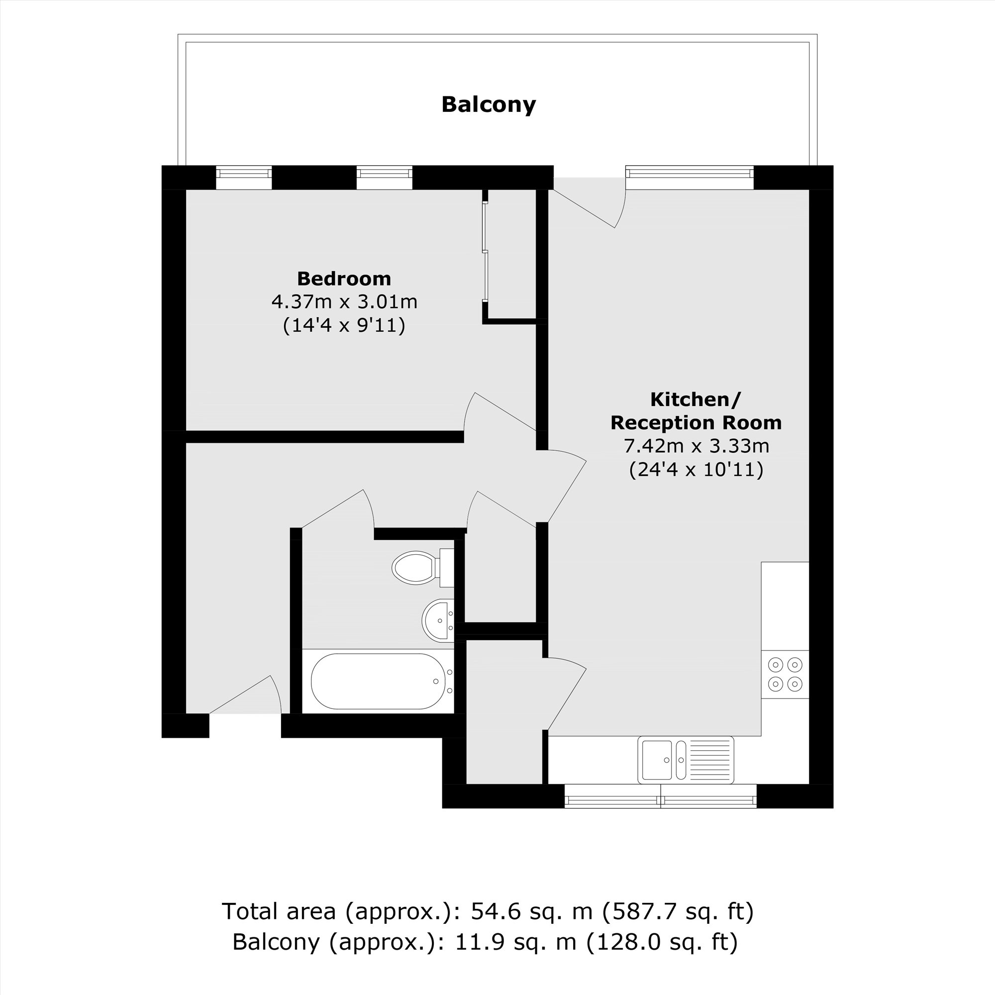 Flat 38, Bellevalia Court, Woodmill Road, Clapton floorplan