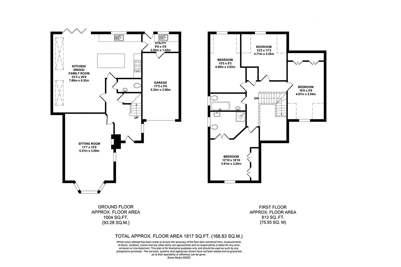 3, The Violets, Paddock Wood floorplan