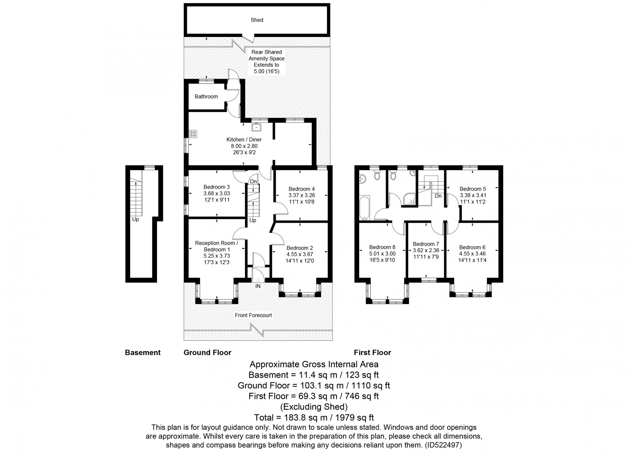 7 Bedrooms Terraced house to rent in Endsleigh Gardens, Ilford, Essex IG1