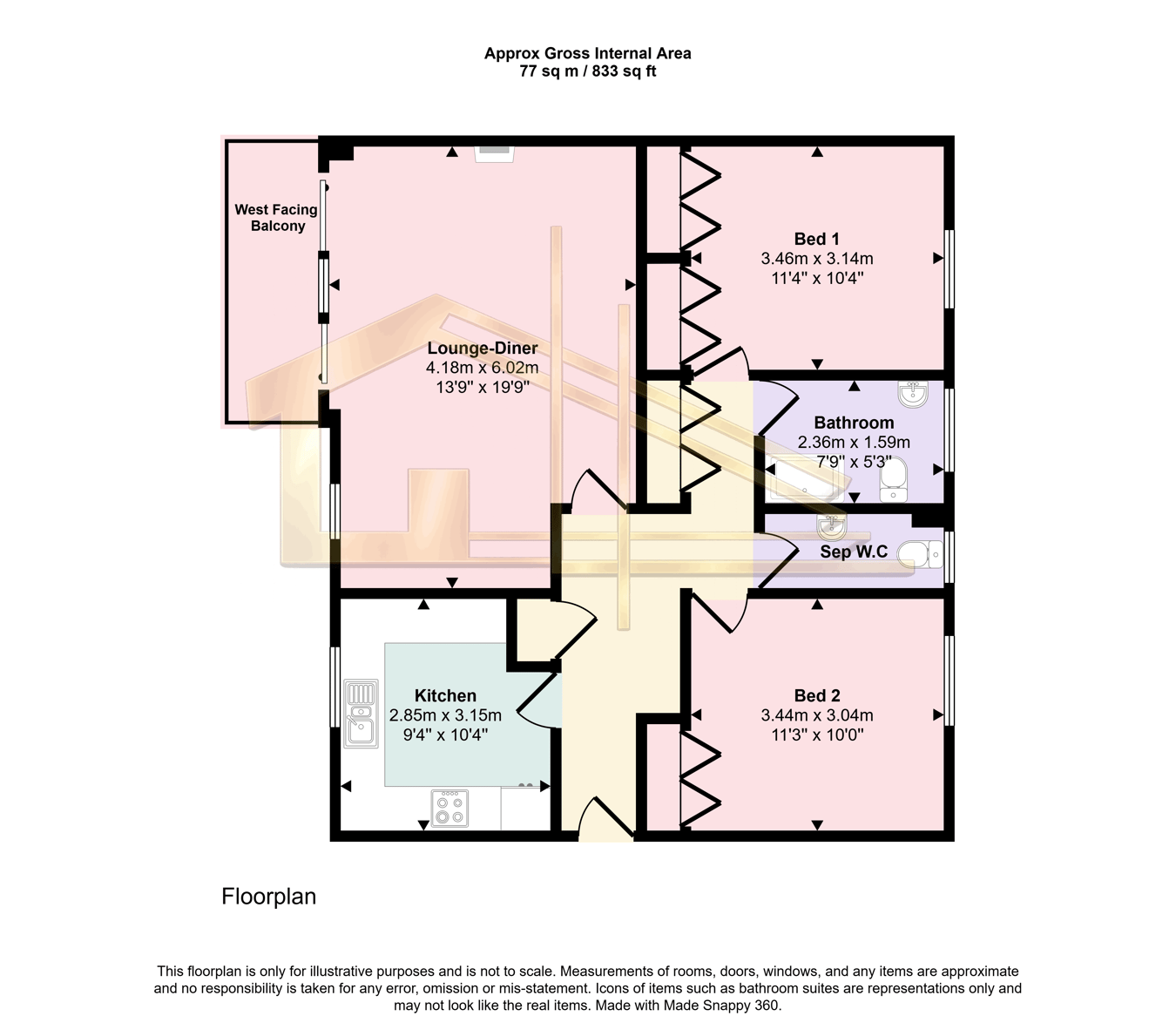10 Cookham Dene, Buckhurst Road, Bexhill-on-Sea floorplan