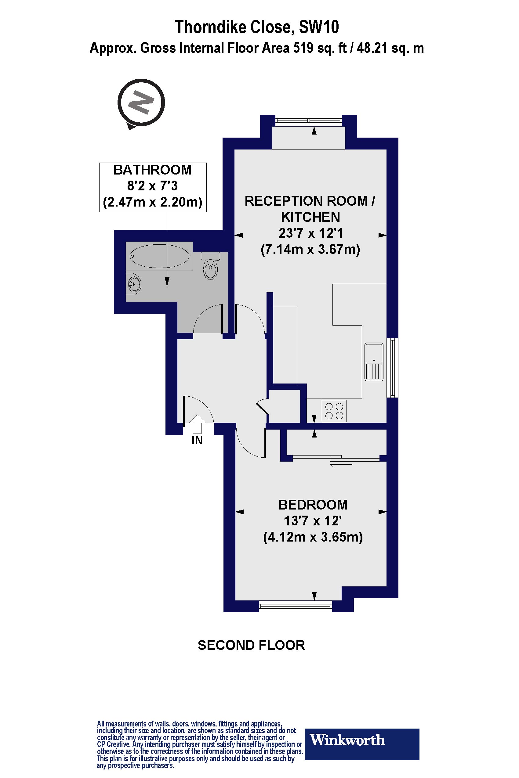 Thorndike Close, London floorplan