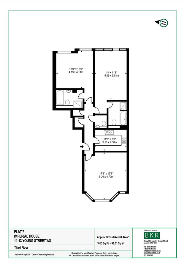 2 Bedrooms Flat to rent in Young Street, London W8