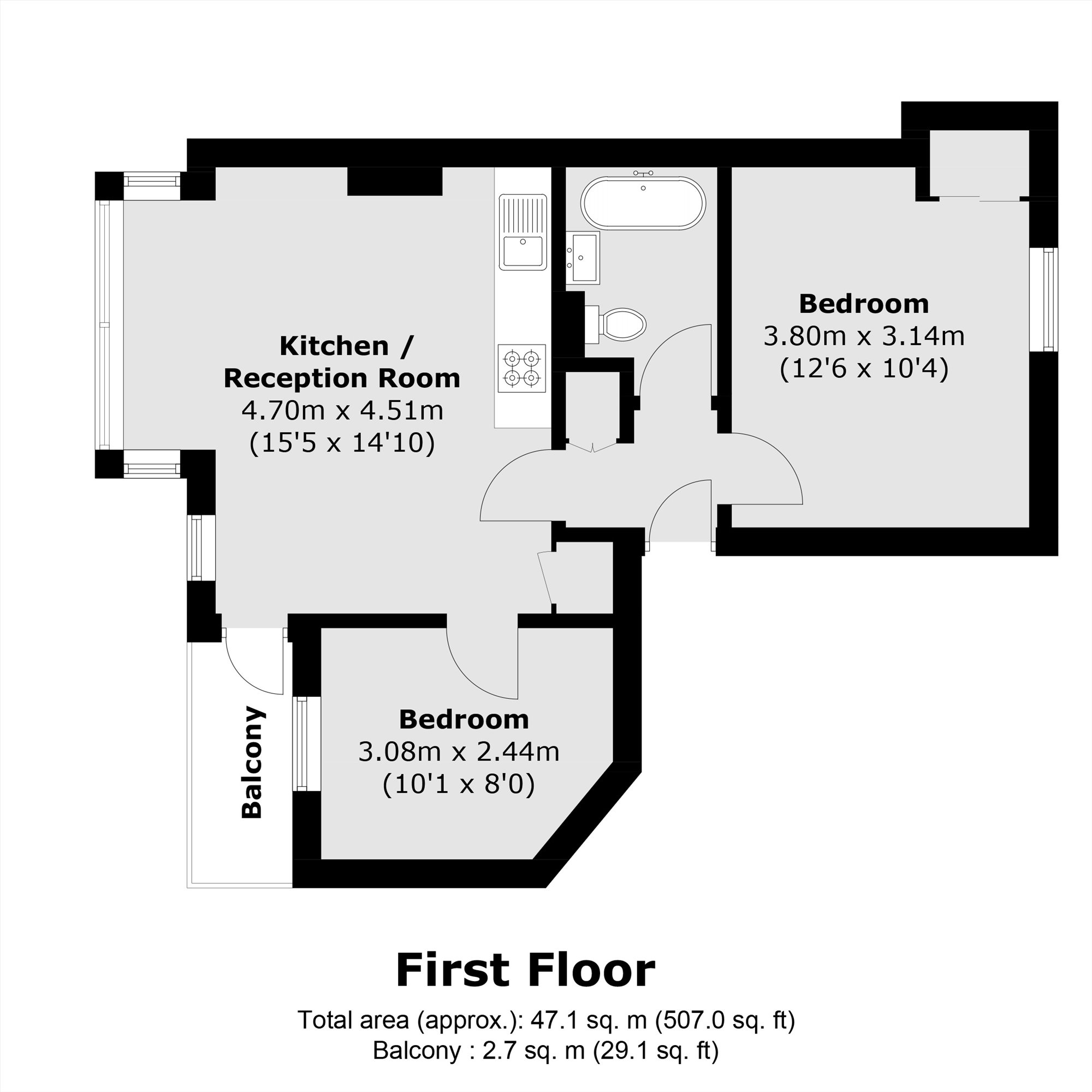 143C, Lynton Road, Acton floorplan