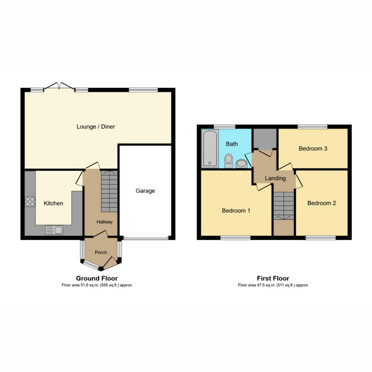 23, The Larches, Benfleet floorplan