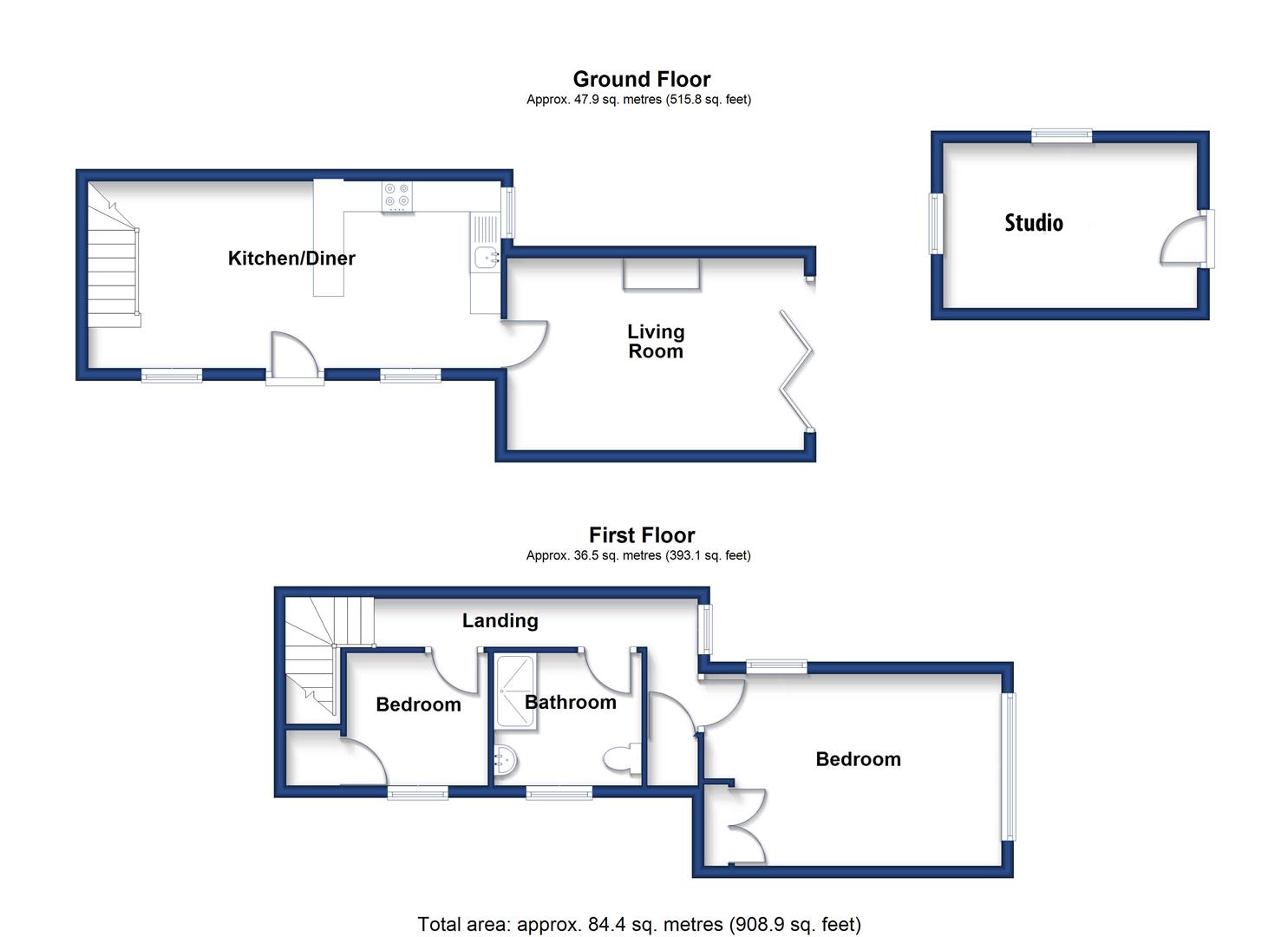 56, Church Street, Helston floorplan