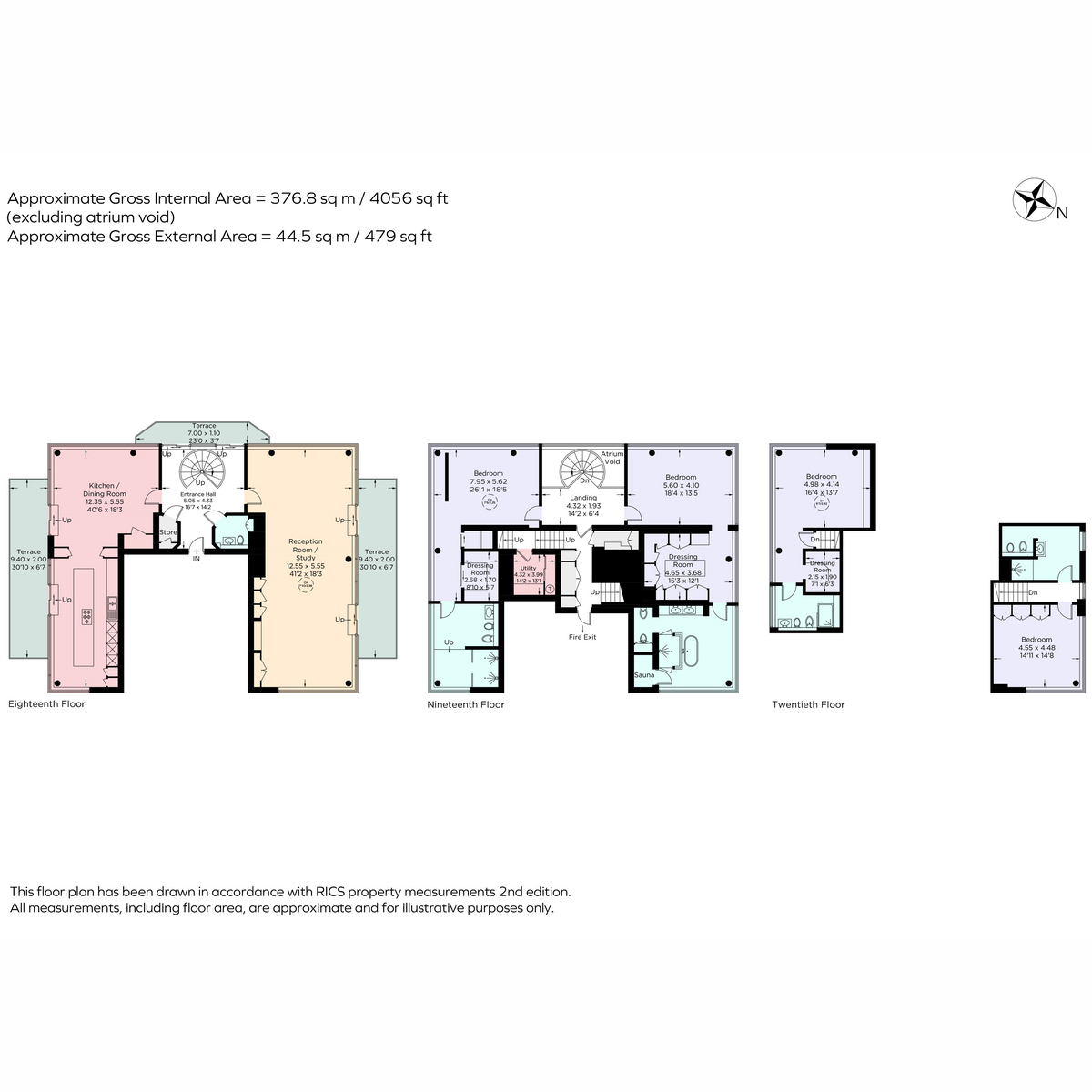 Flat Flat 568, 6, St. George Wharf, London floorplan