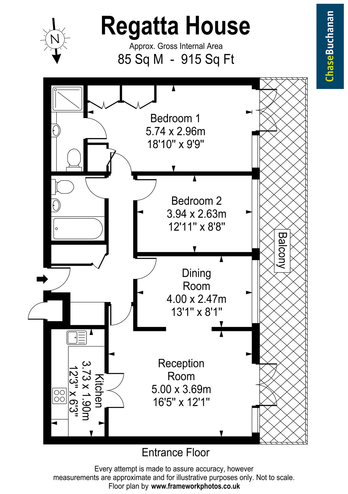 5, Regatta House, Teddington floorplan